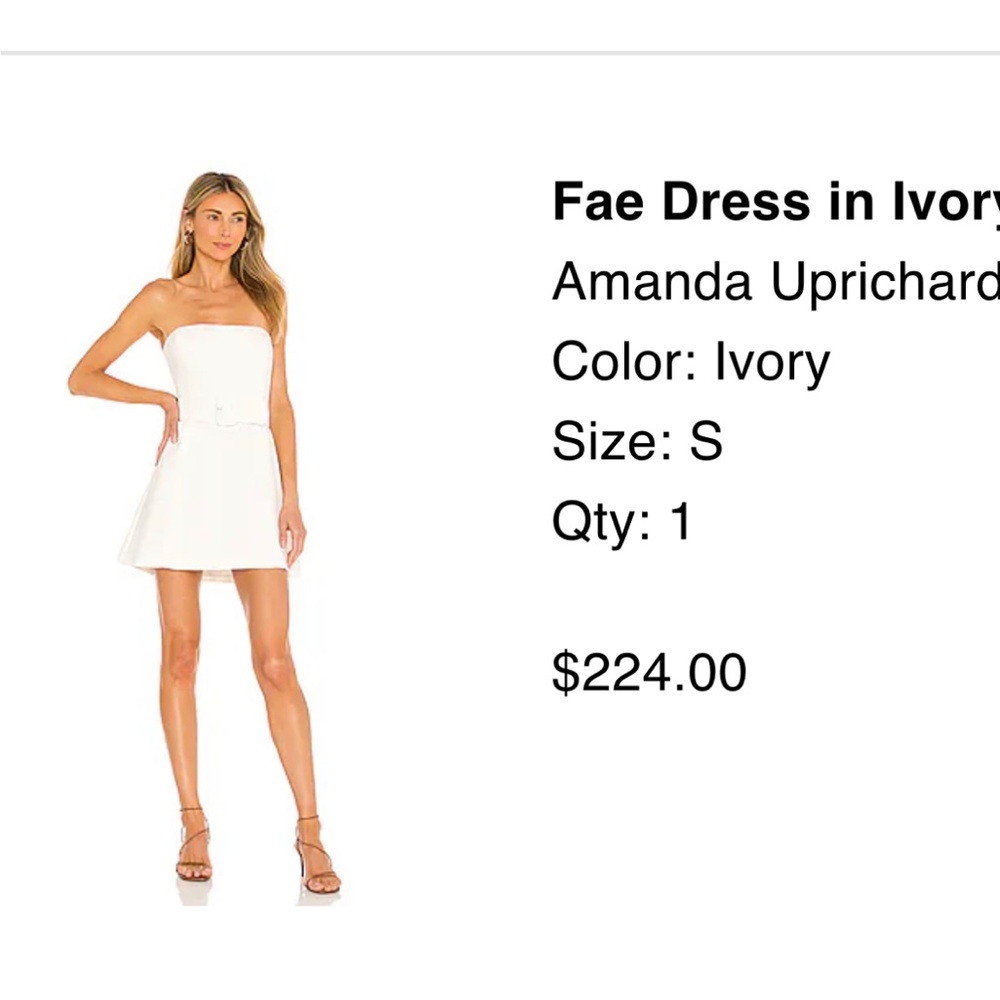 revolve white strapless dress